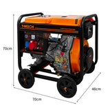 T-Mech 5kVA Portable Diesel Generator Open Frame