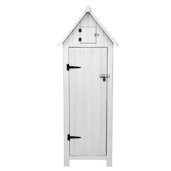 Wooden Garden Shed – White – Monster Shop UK