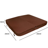 2.1m Hot Tub Spa Cover – Brown