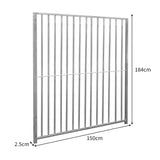 1.5m Dog Run Panel – 8cm Bar Spacing