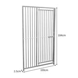 1m Dog Run Panel With Door – 5cm Bar Spacing