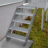 Adjustable 2 Section Galvanised Staircase - 600mm Wide