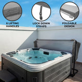 2.2m Hot Tub Spa Cover - Grey