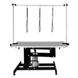 Black Hydraulic Grooming Table - Grey Table Top