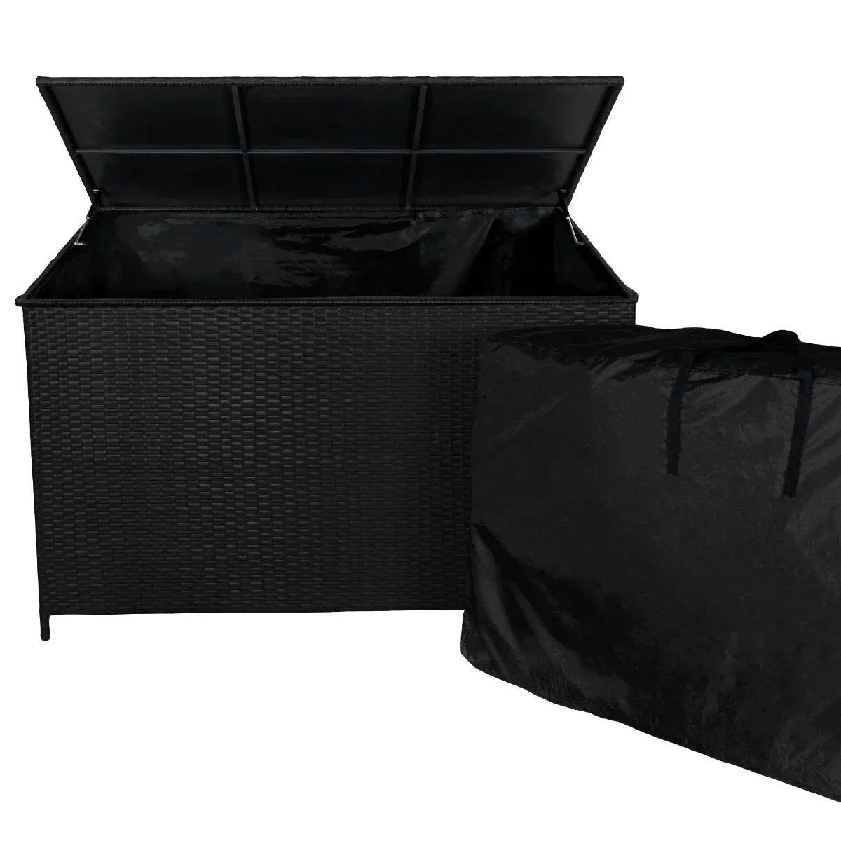 Rattan Storage Box 582L - Black – Monster Shop UK