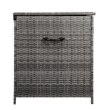 Rattan Cushion Storage Box - Grey