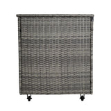 Rattan Cushion Storage Box - Grey