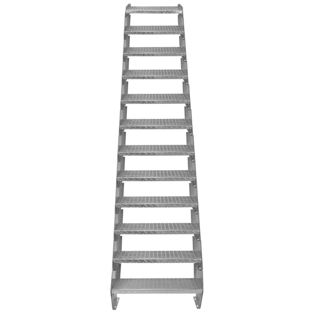 Adjustable 12 Section Galvanised Staircase - 600mm Wide