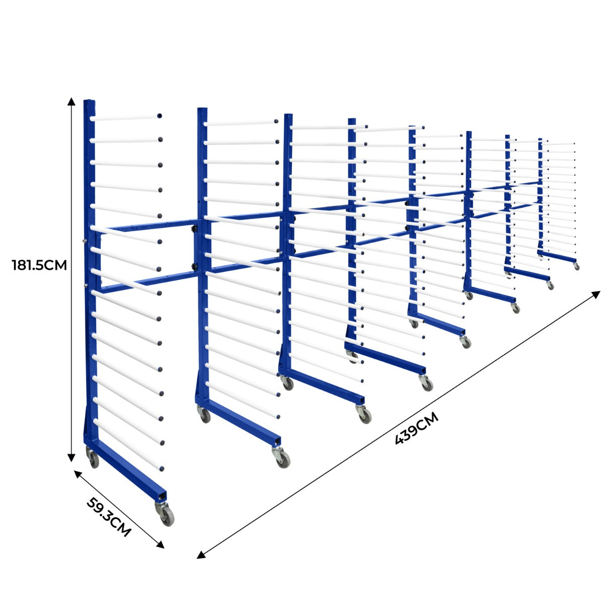 Combi Spray Drying Rack Trolley x 4 & 3 Connectors