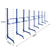 Combi Spray Drying Rack Trolley x 4 & 3 Connectors