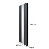 Flat Mirror Radiator - 1800mm x 565mm - Anthracite Grey