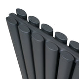 Oval Column Radiator – 600mm x 600mm - Anthracite Grey