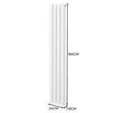 Oval Column Radiator – 1600mm x 240mm – White