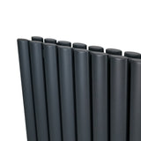 Oval Column Radiator – 1600mm x 360mm – Anthracite Grey