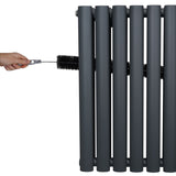Oval Column Radiator – 1600mm x 360mm – Anthracite Grey
