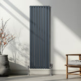 Oval Column Radiator – 1600mm x 480mm – Anthracite Grey