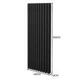 Oval Column Radiator – 1600mm x 600mm – Black