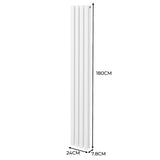 Oval Column Radiator – 1800mm x 240mm – White