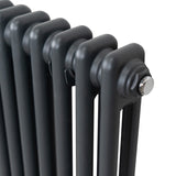 Traditional 2 Column Radiator - 300 x 832mm - Anthracite Grey