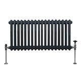 Traditional 2 Column Radiator - 300 x 832mm - Anthracite Grey