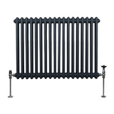 Traditional 2 Column Radiator - 600 x 832mm - Anthracite Grey