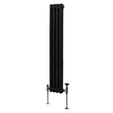 Traditional 2 Column Radiator - 1500 x 202mm - Black