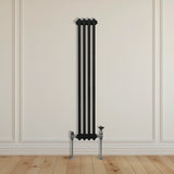 Traditional 2 Column Radiator - 1500 x 202mm - Black