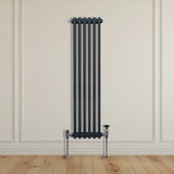 Traditional 2 Column Radiator - 1500 x 292mm - Anthracite Grey