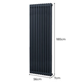 Traditional 2 Column Radiator - 1800 x 562mm - Anthracite Grey