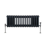 Traditional 3 Column Radiator - 300 x 832mm - Anthracite Grey