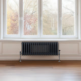 Traditional 3 Column Radiator - 300 x 832mm - Anthracite Grey