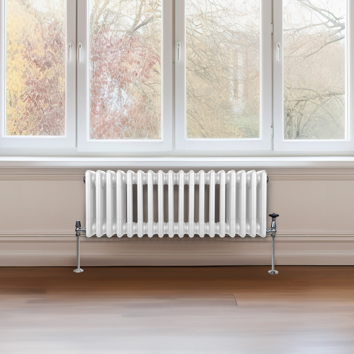 Traditional 3 Column Radiator - 300 x 832mm - White