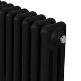 Traditional 3 Column Radiator - 300 x 832mm - Black