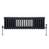 Traditional 3 Column Radiator - 300 x 1012mm - Anthracite Grey