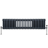 Traditional 3 Column Radiator - 300 x 1192mm - Anthracite Grey