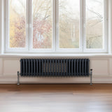 Traditional 3 Column Radiator - 300 x 1192mm - Anthracite Grey