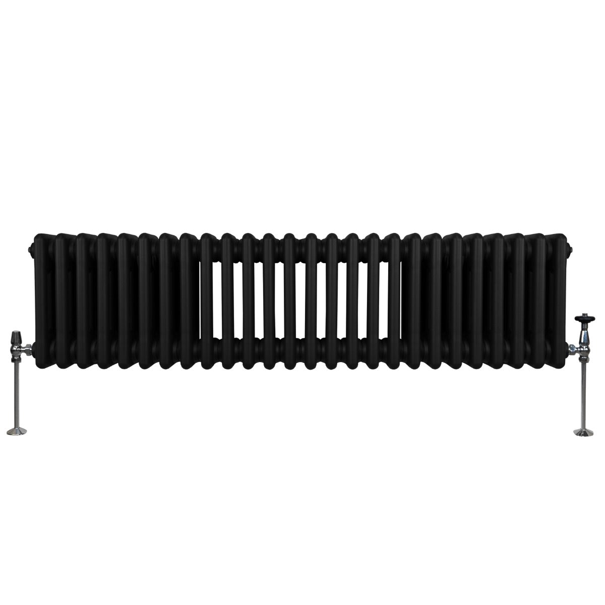 Traditional 3 Column Radiator - 300 x 1192mm - Black