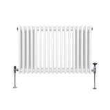 Traditional 3 Column Radiator - 600 x 832mm - White