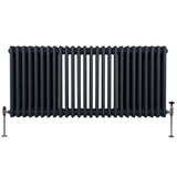 Traditional 3 Column Radiator - 600 x 1192mm - Anthracite Grey