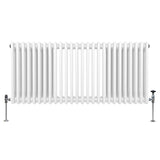 Traditional 3 Column Radiator - 600 x 1192mm - White