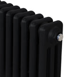 Traditional 3 Column Radiator - 600 x 1192mm - Black