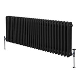 Traditional 3 Column Radiator - 600 x 1462mm - Black