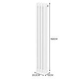 Traditional 3 Column Radiator - 1500 x 202mm - White