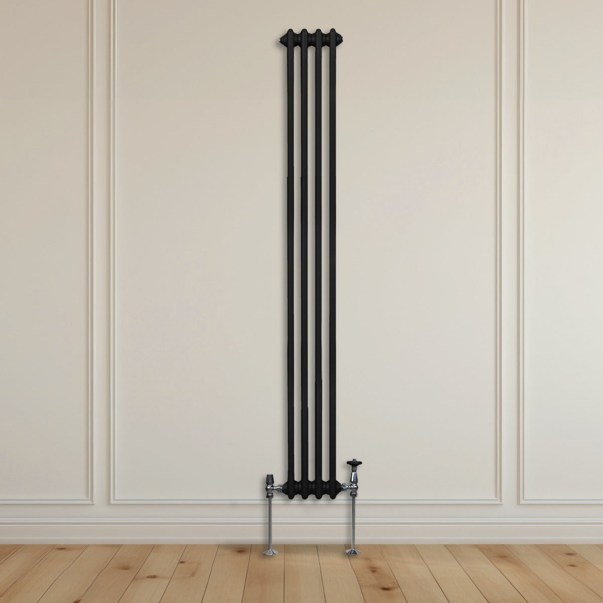 Traditional 3 Column Radiator - 1800 x 202mm - Black