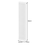 Traditional 3 Column Radiator - 1800 x 292mm - White