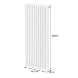 Traditional 3 Column Radiator - 1800 x 562mm - White