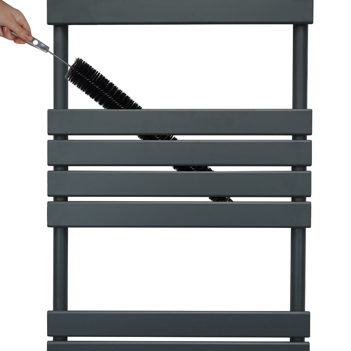 Flat Panel Towel Radiator – 1200mm x 450mm – Anthracite Grey