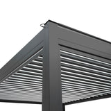Aluminium Pergola With Blinds & LED Lights - 3m x 3m