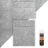 Silver Grey Van Carpet Lining, Storage Pouches & Adhesive Glue