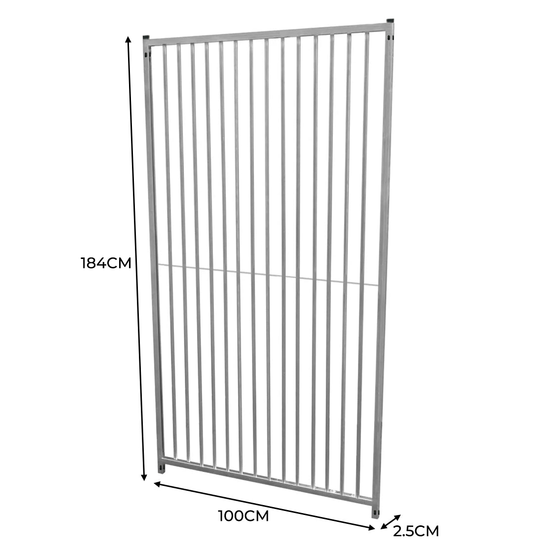 1m Dog Run Panel – 8cm Bar Spacing